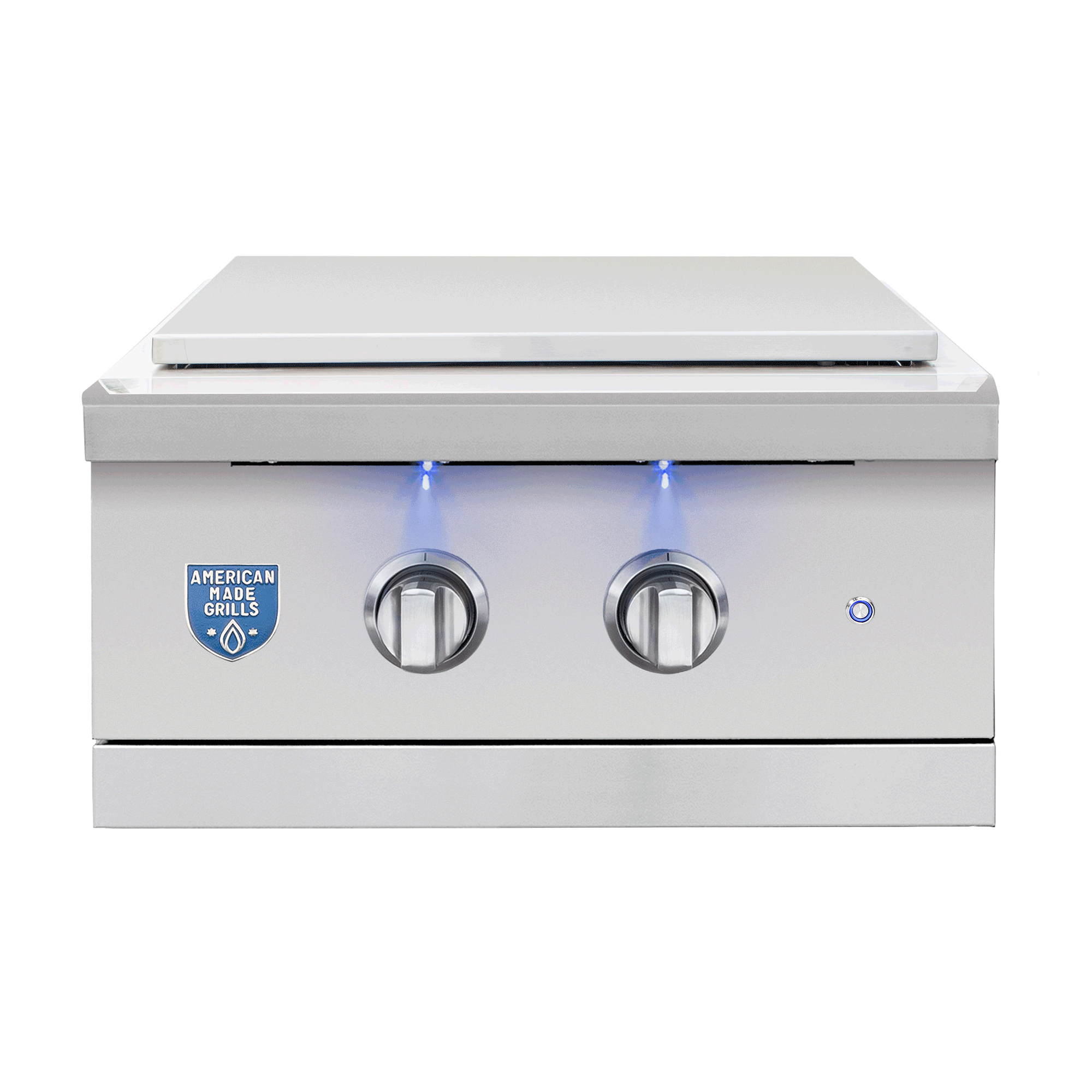 American Made Grills Encore power burner — with the lid closed