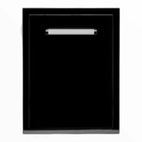 Bonfire Black Trash Can 16.5" x 22" - outdoor kitchen trash can with self-closing drawer by Bonfire, perfect for countertop use.