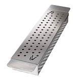 WHISTLER Heavy Duty Stainless Steel BBQ Grill Smoker Box by Bonfire - close-up view highlighting the durable material.