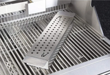 WHISTLER Heavy Duty Stainless Steel BBQ Grill Smoker Box by Bonfire - featured in a backyard BBQ scene.