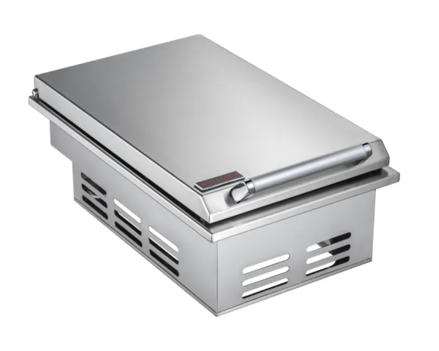 WHISTLER Single Side Burner by Bonfire showcasing its durable 304-grade stainless steel construction for outdoor kitchen setups.