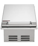 WHISTLER Single Side Burner from Bonfire, displayed in an outdoor kitchen countertop setup, emphasizing its drop-in configuration.