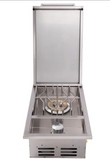 Close-up of WHISTLER Single Side Burner by Bonfire featuring its powerful single burner design, perfect for grilling side dishes.