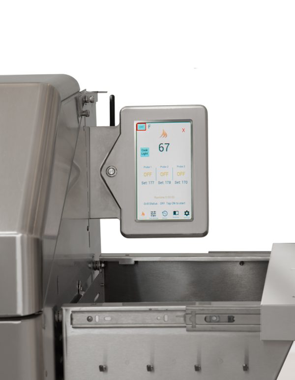 Memphis Pro 28" Freestanding Cart ITC3 Pellet Grill showcasing its sleek design and stainless steel finish by Memphis.
