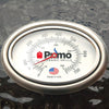 Built-in dome thermometer on the Primo Oval Junior ceramic charcoal grill head, PGCJRH