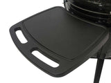 Side shelf attached to the Primo Oval XX-Large All-In-One ceramic charcoal grill, PGCXXLC