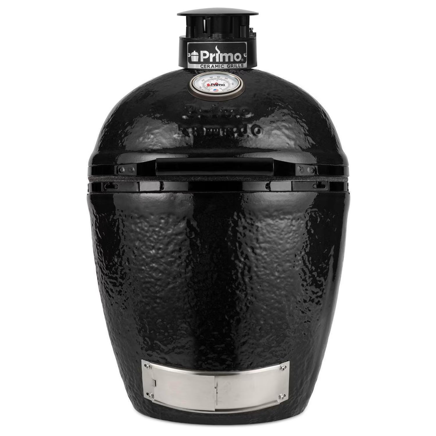 Round ceramic grill head of the Primo Round All-In-One ceramic charcoal grill, PGCRC