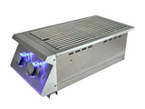 RCS Premier 'L' Series Double Side Burner built-in installation showcasing its compact design.