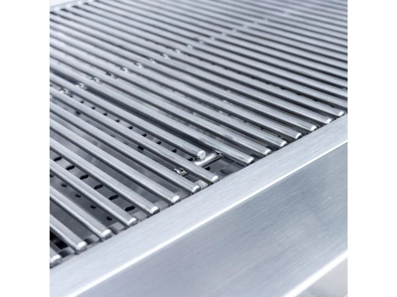 Close-up of a Summerset Sizzler grill's stainless steel rod cooking grates