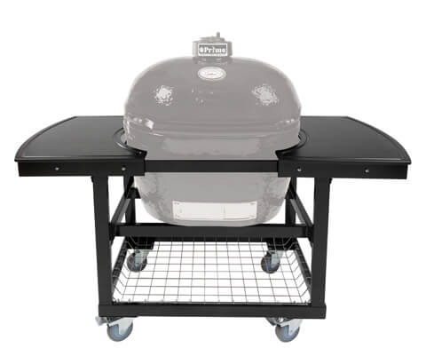 Primo 2-piece island top for Oval X-Large and Large ceramic grills, mounts on the Primo cart base