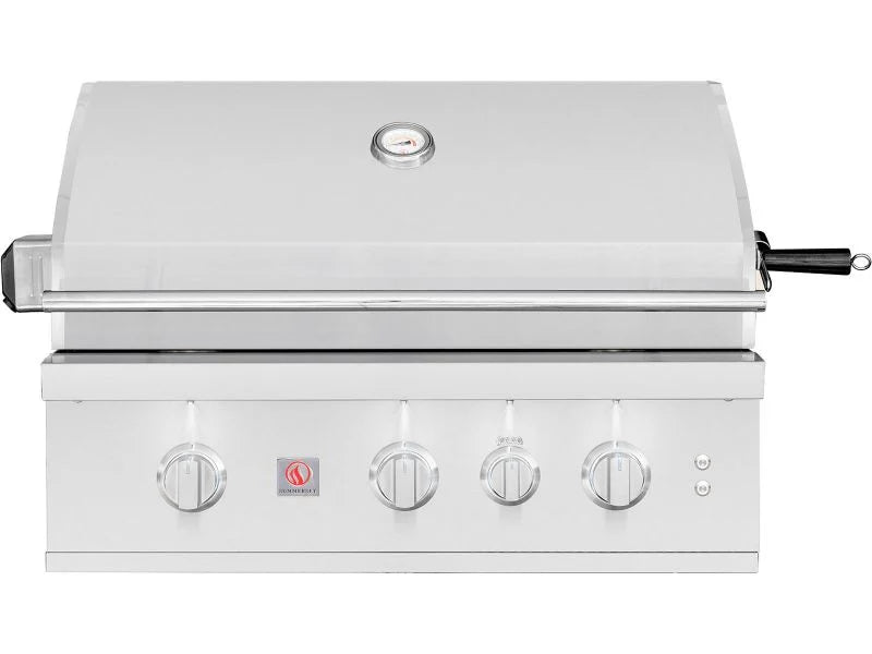 Summerset TRL Pro 32-inch built-in gas grill head with lid closed, on white background