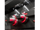 Illuminated control knobs with red LED rings on a Summerset TRL Pro built-in gas grill
