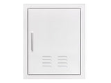 TrueFlame 18-inch stainless steel vertical single access door with left hinge and bottom vents for outdoor kitchen island