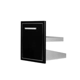 Bonfire Black Trash Can 16.5" x 22" Black Series showcasing the sleek design and durable stainless steel construction.