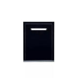 Bonfire Black Trash Can 16.5" x 22" Black Series displaying the product's dimensions and features for optimal outdoor use.