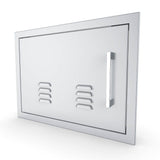 Sunstone Signature Series Horizontal Vented Single Doors - 20" x 24" or 24" x 17" with sleek brushed stainless steel finish and modern design for outdoor kitchen access
