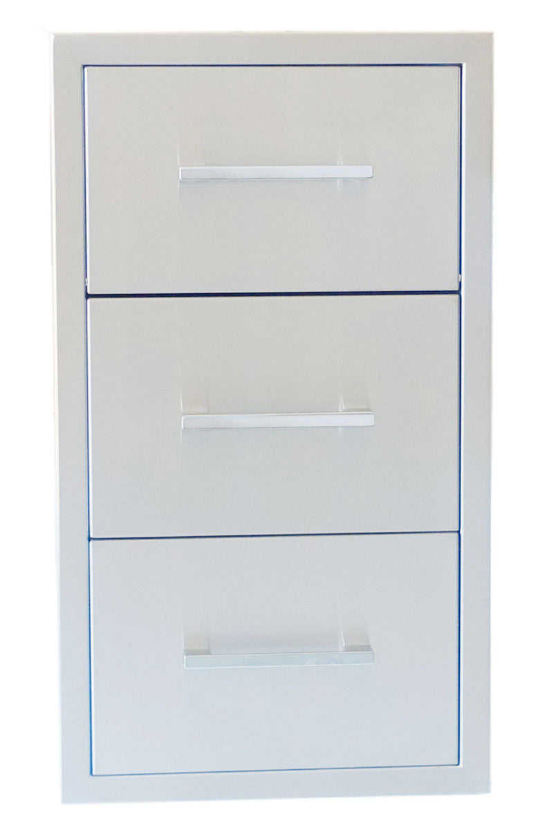 Sunstone Signature Series 17" Beveled Frame Paper Towel Drawer Combo featuring sleek, modern design and durable stainless steel construction.