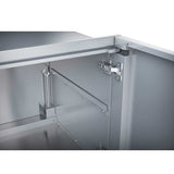 Sunstone Designer Series 30" Double Door Dry Storage Pantry with Shelf & Utility Access showing sleek stainless steel design suitable for outdoor kitchens.