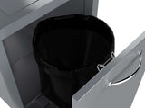 Inside view of Sunstone Classic Series Flush Style Trash Drawer with adjustable trash bag ring.