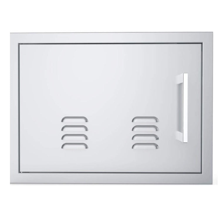 Sunstone Signature Series Horizontal Vented Single Doors 20" x 24" showcased in a modern outdoor kitchen setting.