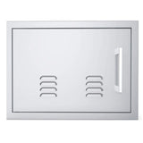 Sunstone Signature Series Horizontal Vented Single Doors 20" x 24" showcased in a modern outdoor kitchen setting.