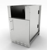 20-inch Appliance Cabinet by Sunstone featuring a left-swing door, made from durable 304 stainless steel, ideal for integrating multiple appliances like side burners or bar stations.