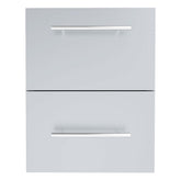 Sunstone Designer Series 23"H Multi-Configurable Paper Towel Drawer Combo with Self-Leveling Legs displaying its sleek stainless steel design.
