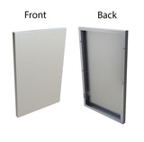 Sunstone 18" Upper Wall Left Swing Door Cabinet installed above a counter, featuring an easy-access left swing door and durable stainless steel structure ideal for functional storage.