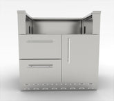 34 Inch Sunstone Grill Gas Base Cabinet with Right Side Door Enclosure and Two Large Drawers, designed by Sunstone.