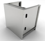 Sunstone Grill Gas Base Cabinet with 304 stainless steel structure and spacious storage drawers for propane tank and BBQ utensils.