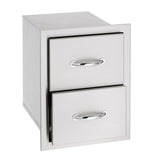 Summerset 17″ North American Stainless Steel Double Drawer cutout dimensions for custom installations.