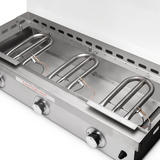 Close-up of Le Griddle Big Texan Built-In Griddle 41” highlighting its durable 304 stainless steel cooking surface.