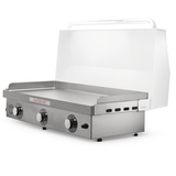 Le Griddle Big Texan Built-In Griddle 41” featuring exclusive stainless steel griddle and cast iron sub-plate.
