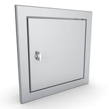 Interior view of Sunstone Signature Series 12” Single Door and Vented Door showing internal hinges and clean modern design.