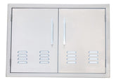 Sunstone Signature Series 30" Double Access Door in 304 Stainless Steel, perfect for BBQ grill venting.
