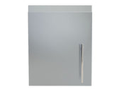 Sunstone 18 inch Upper Wall Left Swing Door Cabinet showcasing a durable 304 stainless steel design, perfect for overhead storage above sinks or ice chests in outdoor kitchens.