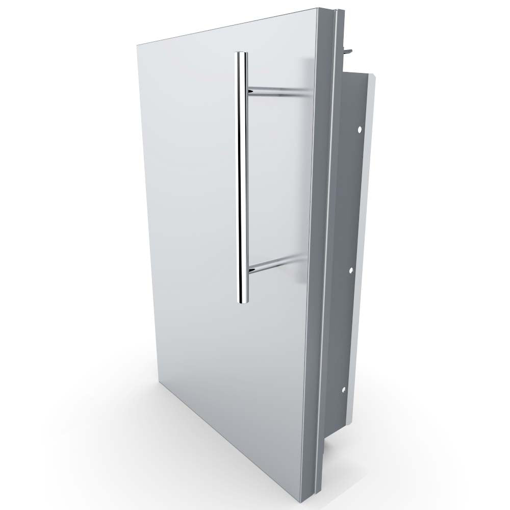 Sunstone Designer Series 15" Multi-Configurable Single Door w/Shelf with solid stainless steel rod handle and BBQ tools shelf.