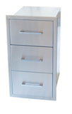 Close-up view of Sunstone Signature Series 17" Beveled Frame showcasing the double drawers and top paper towel holder.