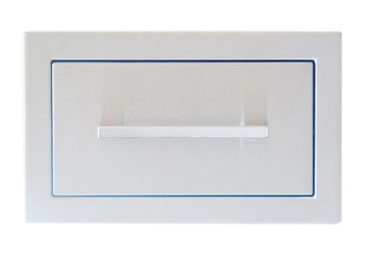 Sunstone Signature Series 6" Beveled Frame Single Drawer Unit, made of 304 stainless steel, ideal for BBQ storage.