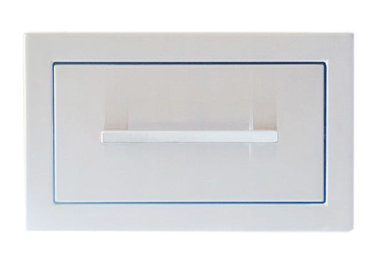 Sunstone Signature Series 6" Beveled Frame Single Drawer Unit, made of 304 stainless steel, ideal for BBQ storage.