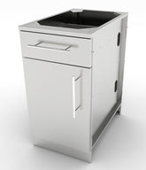 Sunstone 18" Left or Right Swing Door Cabinet with Shelf and Top Drawer showcasing durable stainless steel design.