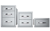 Sunstone Classic Series Flush Style 14” Drawer featuring soft-closing tracks, perfect for safely storing BBQ tools and sauces.