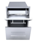 Close-up of the Sunstone Designer Series 23"H Multi-Configurable Paper Towel Drawer Combo with sturdy construction and soft-closing drawer.