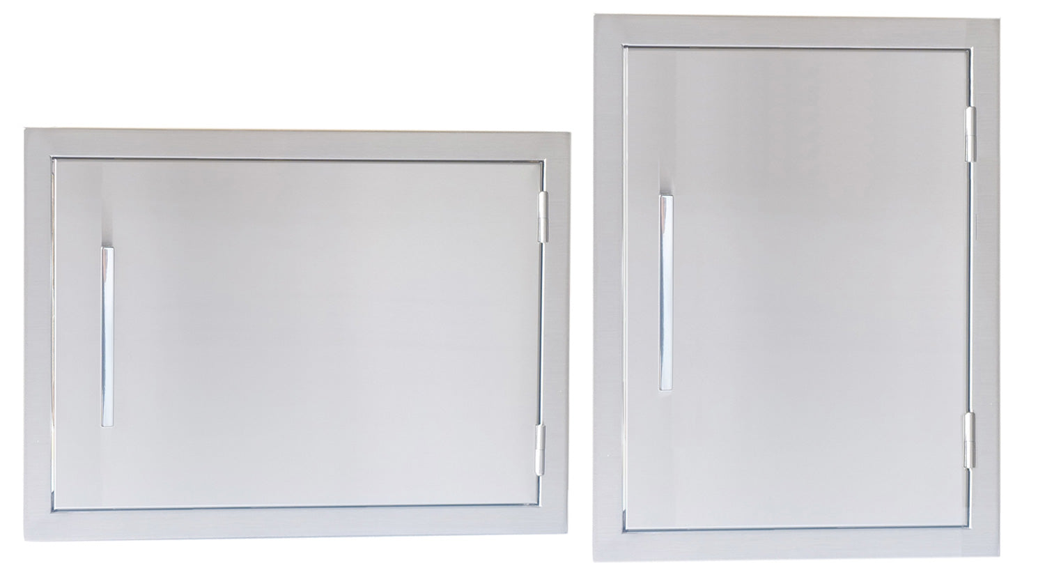 Sunstone Signature Series Single Door - Features a solid 16 Gauge stainless steel frame and sturdy handles, perfect for outdoor kitchens.