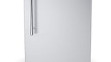 Close-up view of the Sunstone Designer Series Single Door Dry Storage Pantry highlighting the 304 stainless steel frame and sleek door panel with solid rod handle.