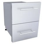 Overview of the Sunstone Designer Series 23"H Multi-Configurable Paper Towel Drawer Combo highlighting its adjustable self-leveling legs.