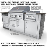 Sunstone 20" Appliance Cabinet with adjustable peg legs and vented kick-plates for versatile outdoor kitchen setup.