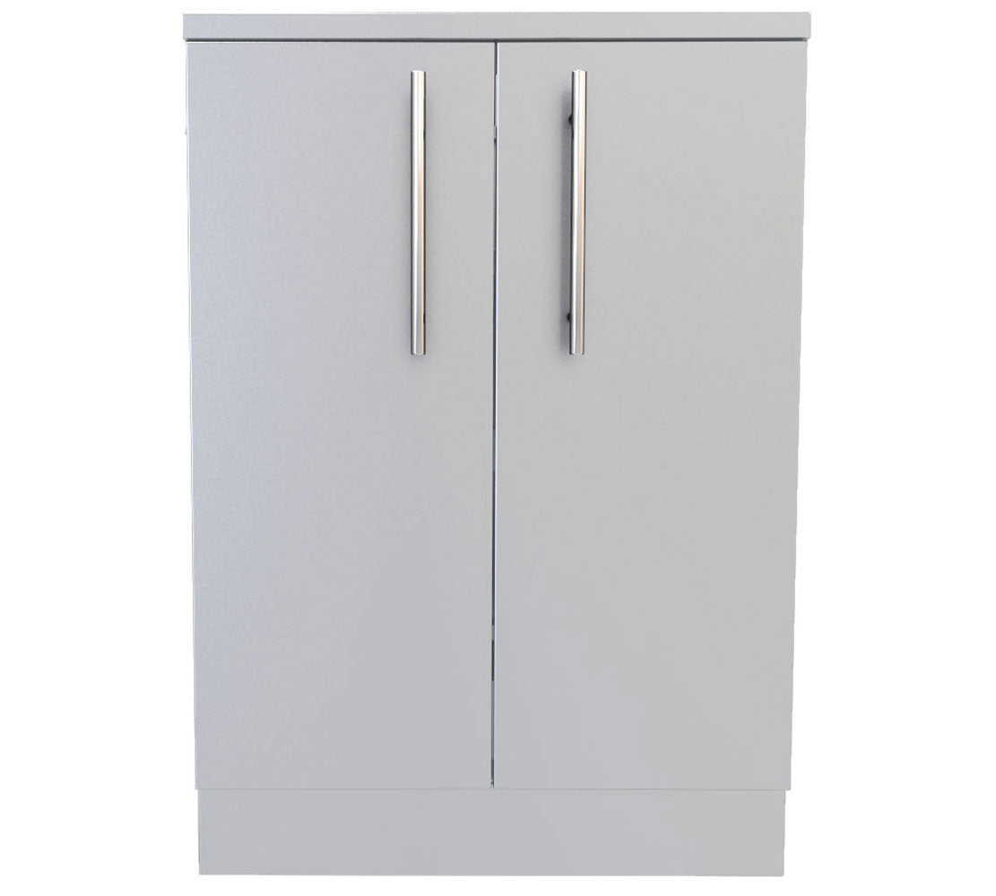 Sunstone 24" Full Height Double Door Base Cabinet with Two Shelves & Door Pockets, ideal for outdoor storage solutions.