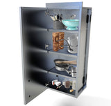 Detail view of the Sunstone 18" Left or Right Swing Door Cabinet highlighting durable 304 stainless steel structure.