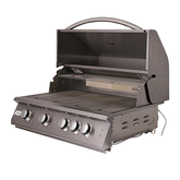 RCS 32" Premier Drop-In Grill w/Rear Burner featuring premium-grade stainless steel construction and high BTU output for exceptional grilling performance.